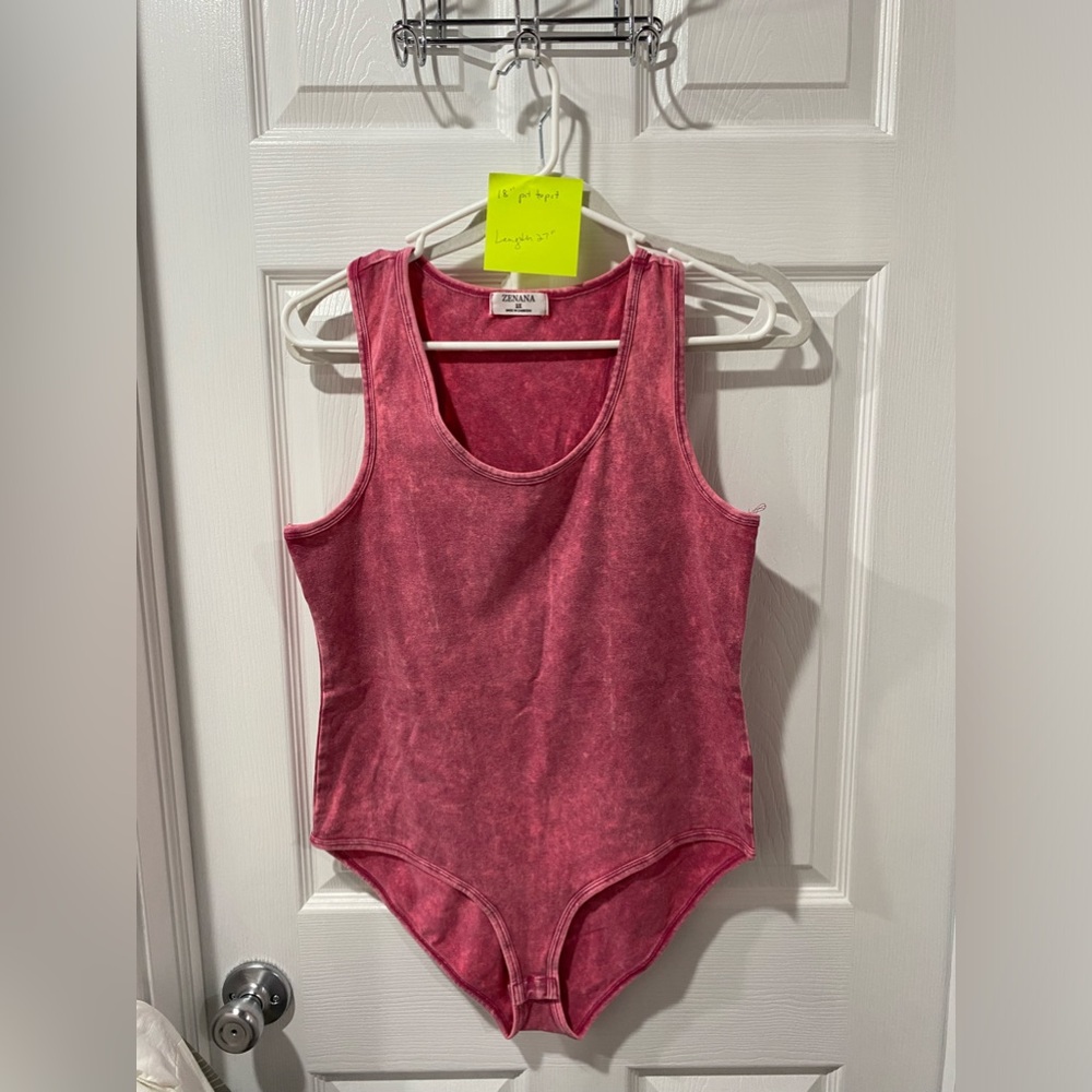 Zenana women’s bodysuit, size 2X, NWOT, pink